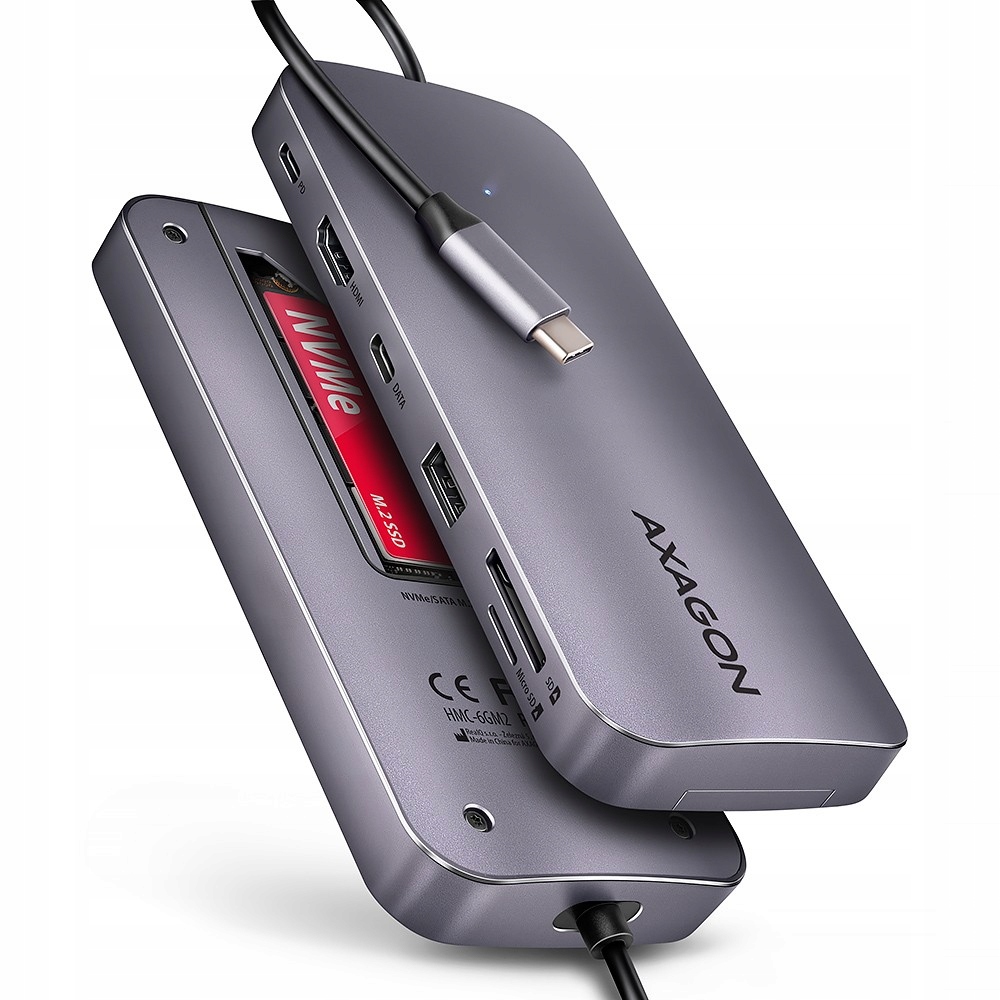 HMC-6GM2 Multiportový hub 6in1 10Gbps, Usb-a,,,,,