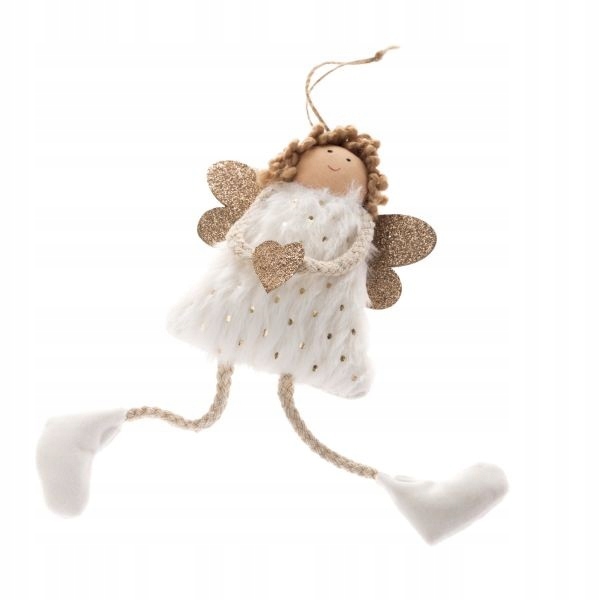 ANIOŁEK ZAWIESZKA NA CHOINKĘ Biały