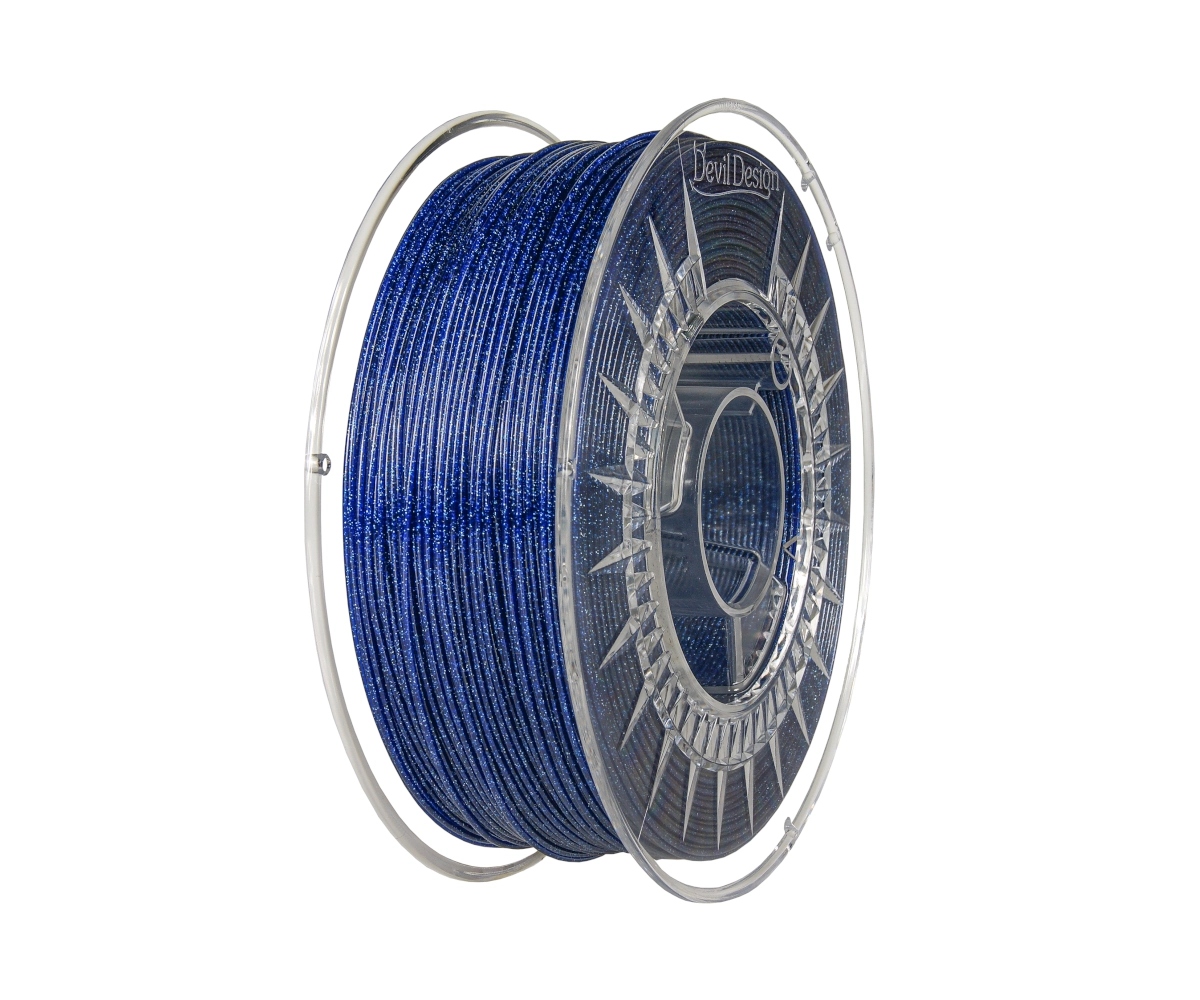 Filament do drukarki 3D Devil Design Petg 1kg 1,75mm Galaktyczny niebieski