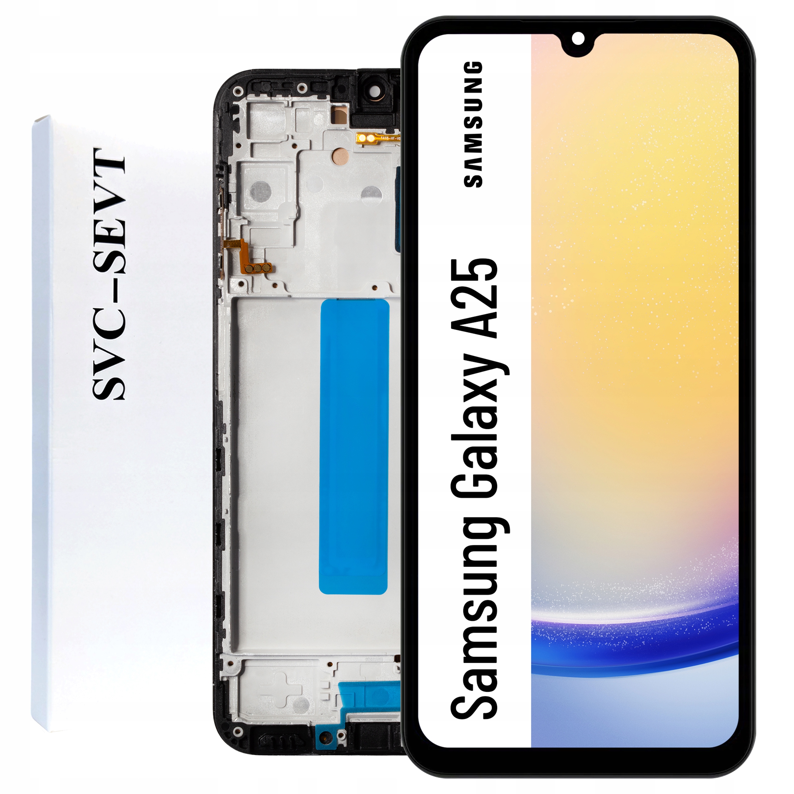 SM-A256B LCD pre Samsung A25 Service Pack Rámček Matrica Originál Zila