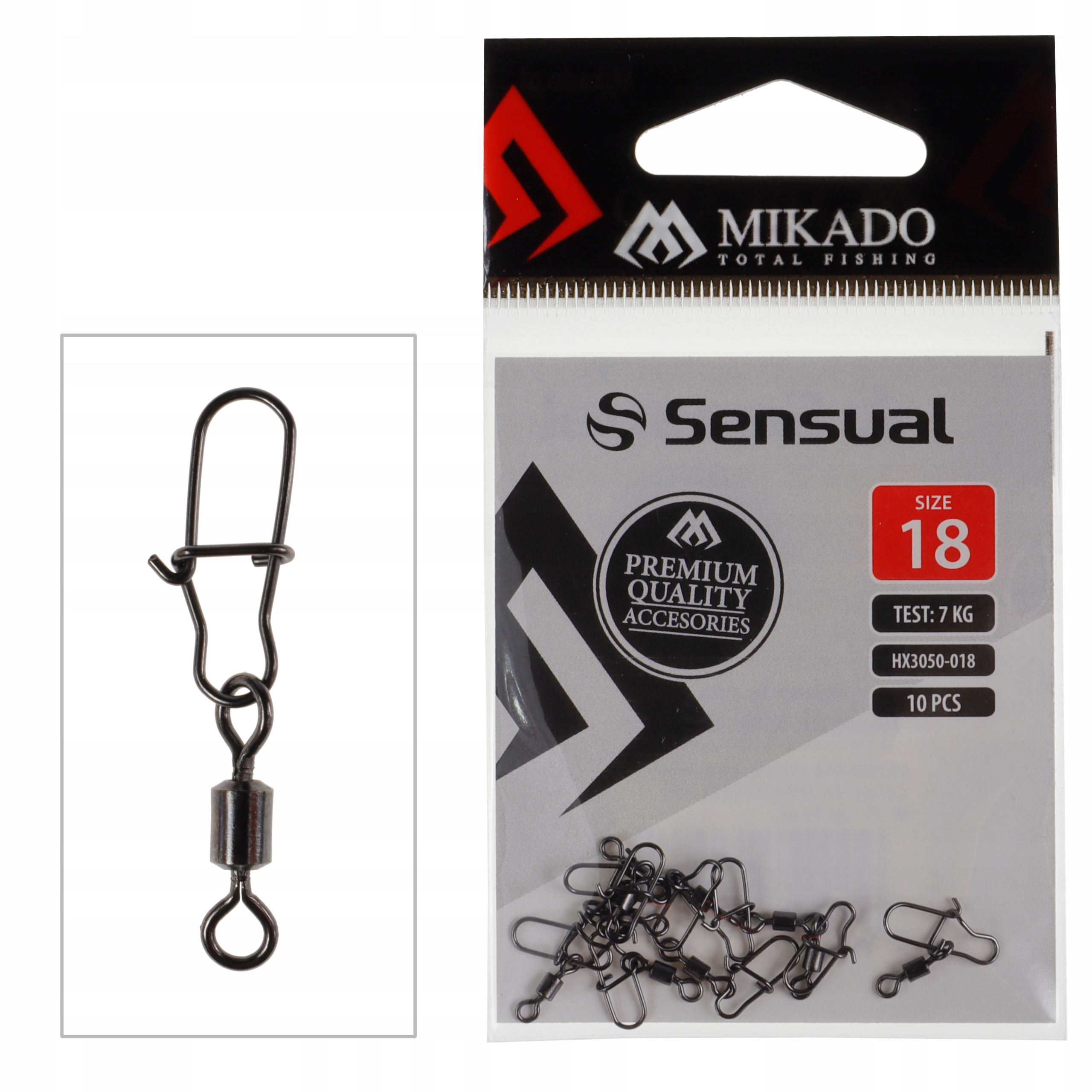

Krętliki rolkowe z agrafką r 18 Mikado 7 kg 10szt