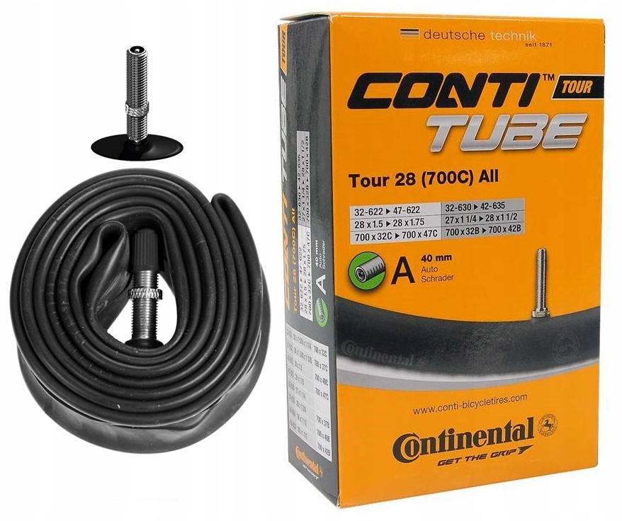 

Dętka Continental Tour All 28x1,5-1,75 40mm Av