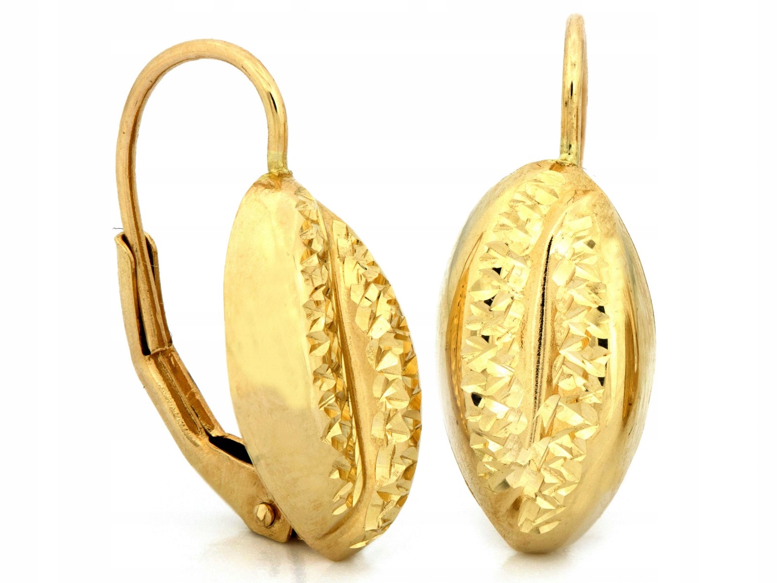 Dámské náušnice ze zlata 585 lesklé 1.83 g, výška 20.5 mm, módní, 14kt