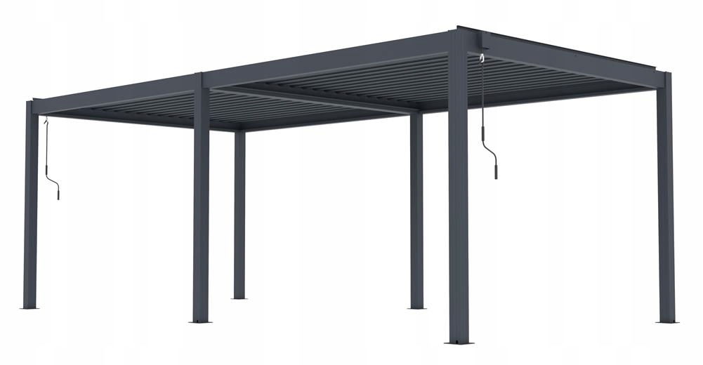 Pergola bioklimatyczna G21 Austin Premium 6x3 m, antracytowa aluminiowa