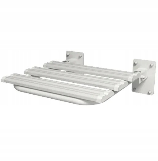 Siedzisko Prysznicowe uchylne solidne stal Biała