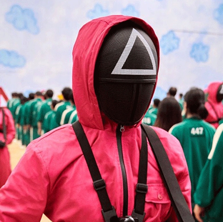 SQUID GAME COSPLAY MASKA TRÓJKĄT KARNAWAŁ Typ maska