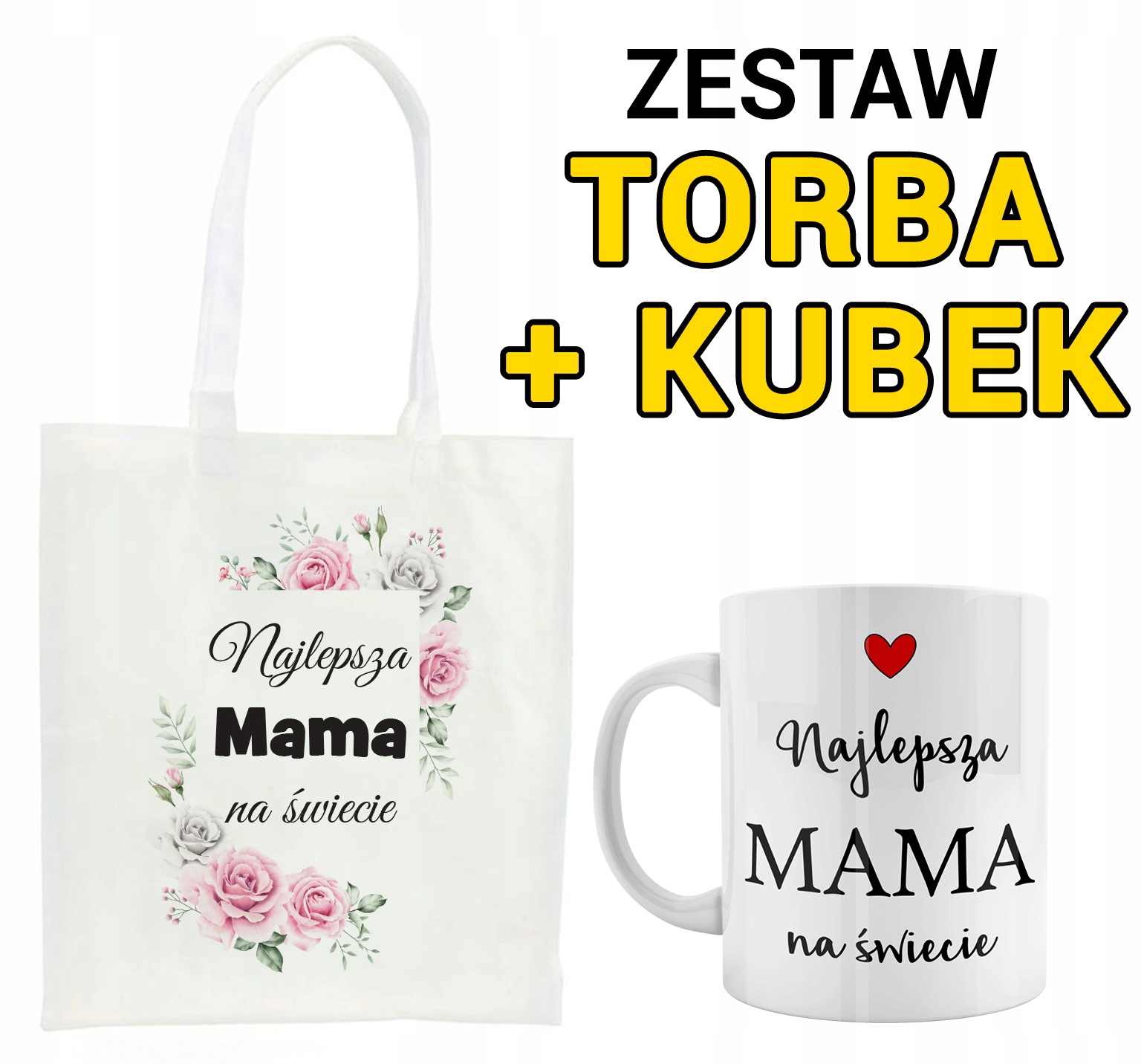 

Zestaw Torba Eko Kubek dzień mamy Najlepsza Mama