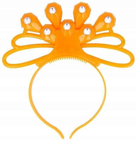 os POMARAŃCZOWA MEGA KOKARDA OPASKA DO WŁOSÓW ŚWIECĄCA PARTY URODZINY LED