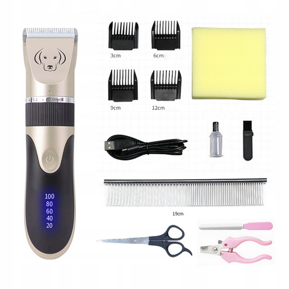 Levně Profesionální Strojek Na Stříhání Psů A Zvířat, Sada Zastřihovačů