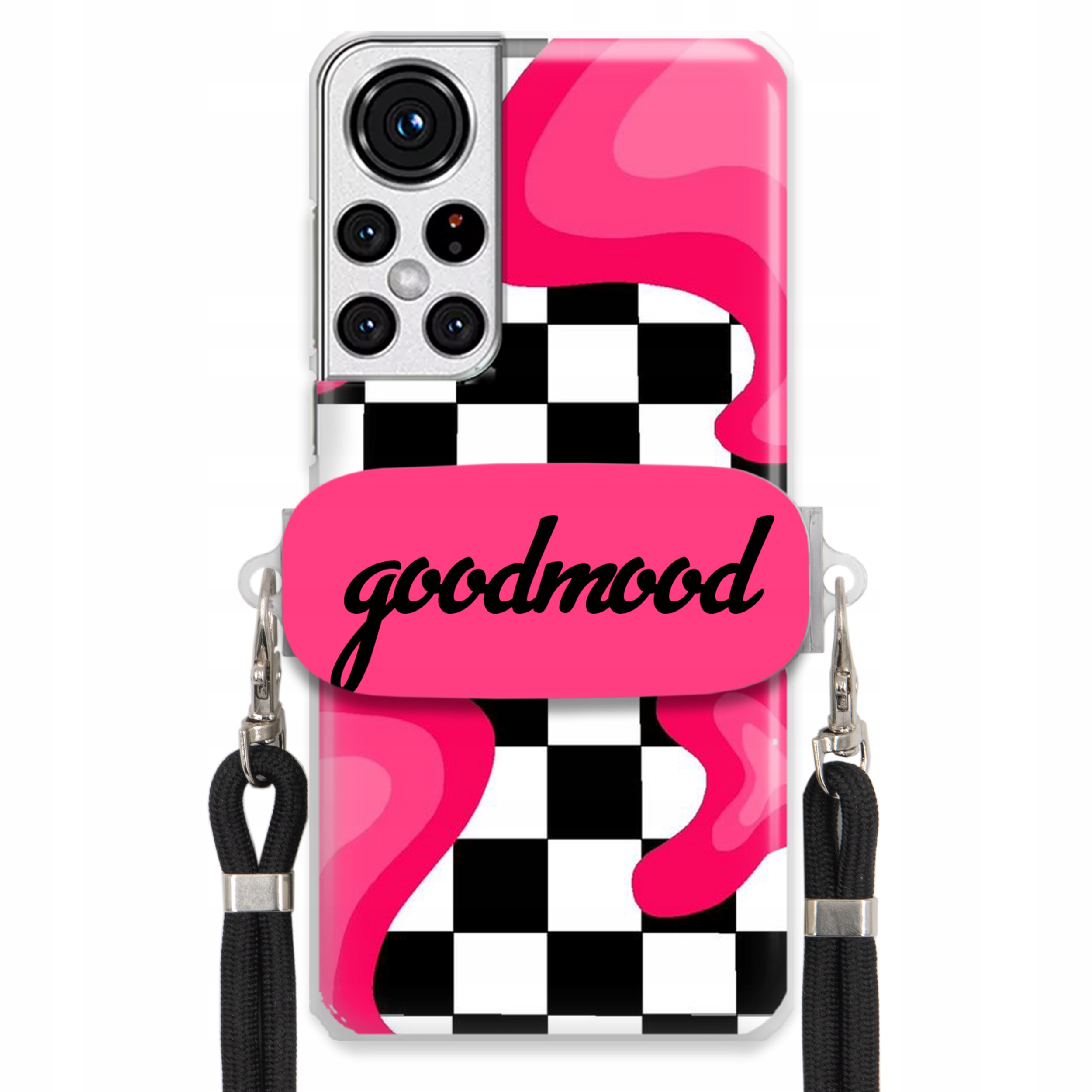 Pouzdro Pro Samsung S22 Plus Sada Case Držák Na Vodítko Černá For Teen Splash