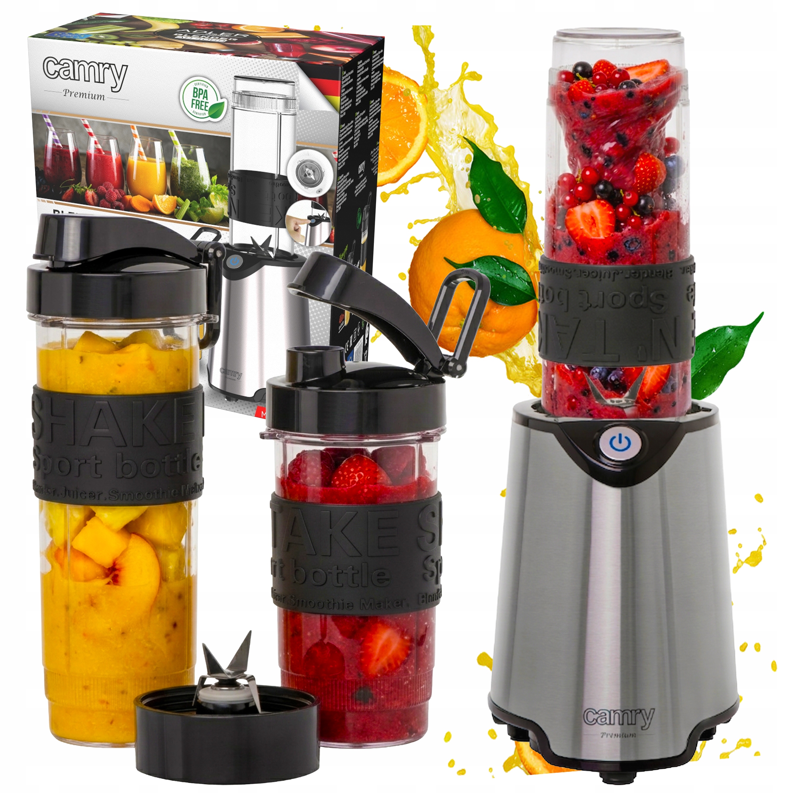 Stolní mixér na smoothie koktejly přenosný lahve drtí led 800W