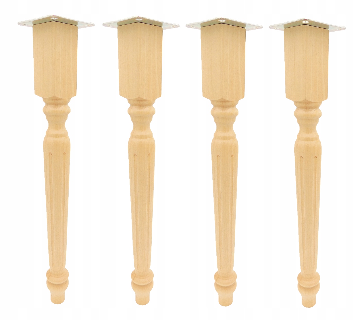 Drevená noha k stolovej doske, stolová noha, lakovaný lak 48 cm, upevnenie