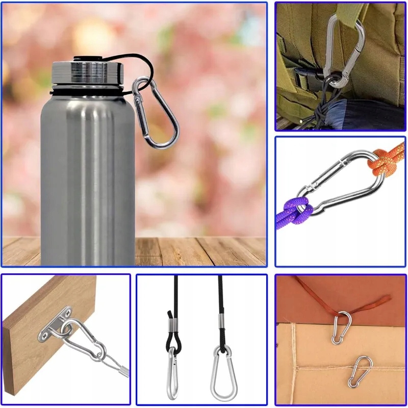 KARABIŃCZYK KARABINEK ZAPIĘCIE DO KLUCZY 10x Wzór dominujący bez wzoru