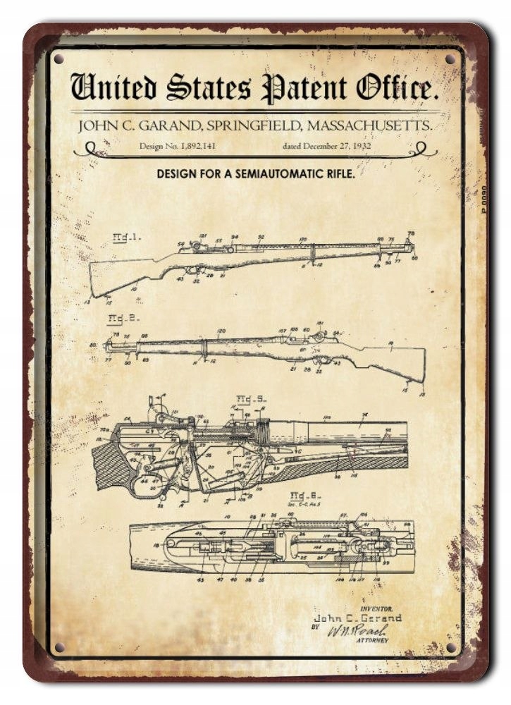 Broń Metalowy Szyld Plakat Retro Vintage #10064