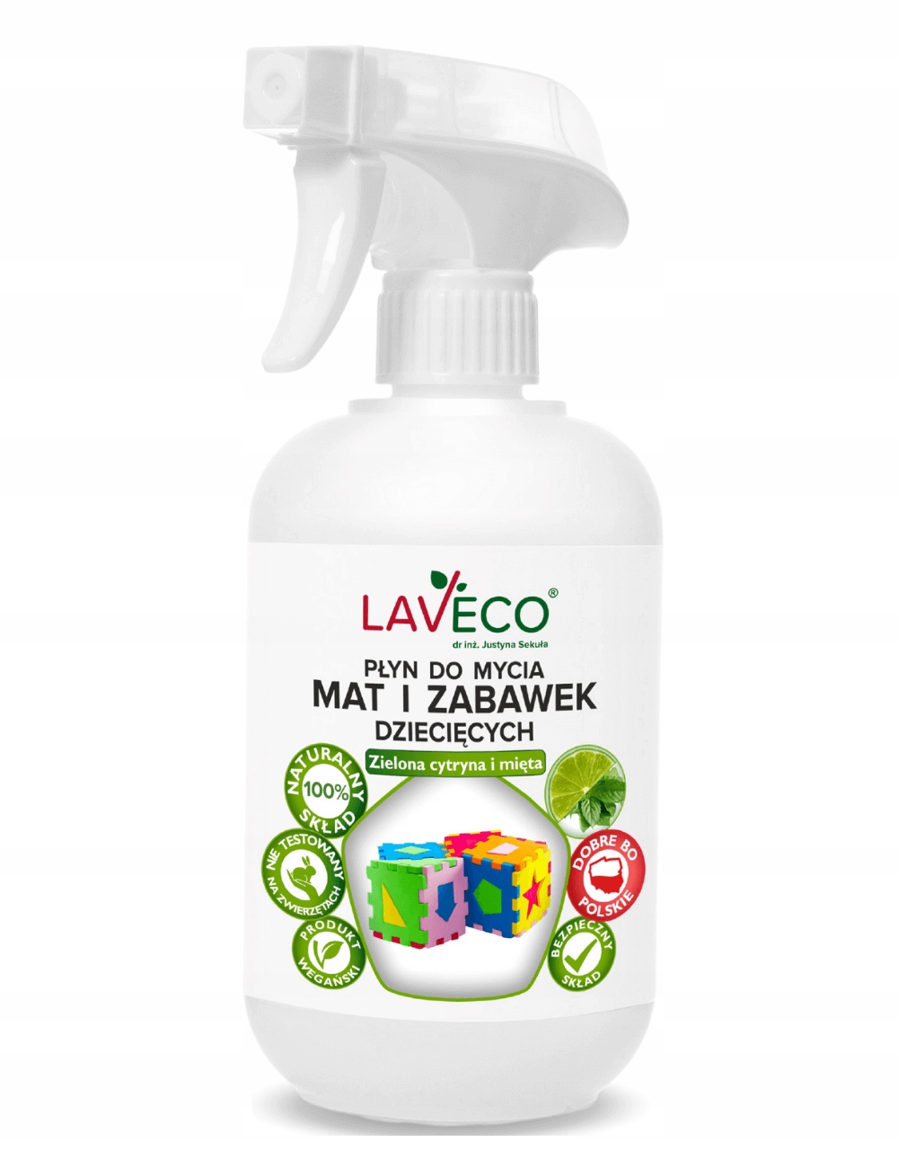 LAVECO PŁYN DO MAT I ZABAWEK CYTRYNA I MIĘTA 500ml Marka Laveco