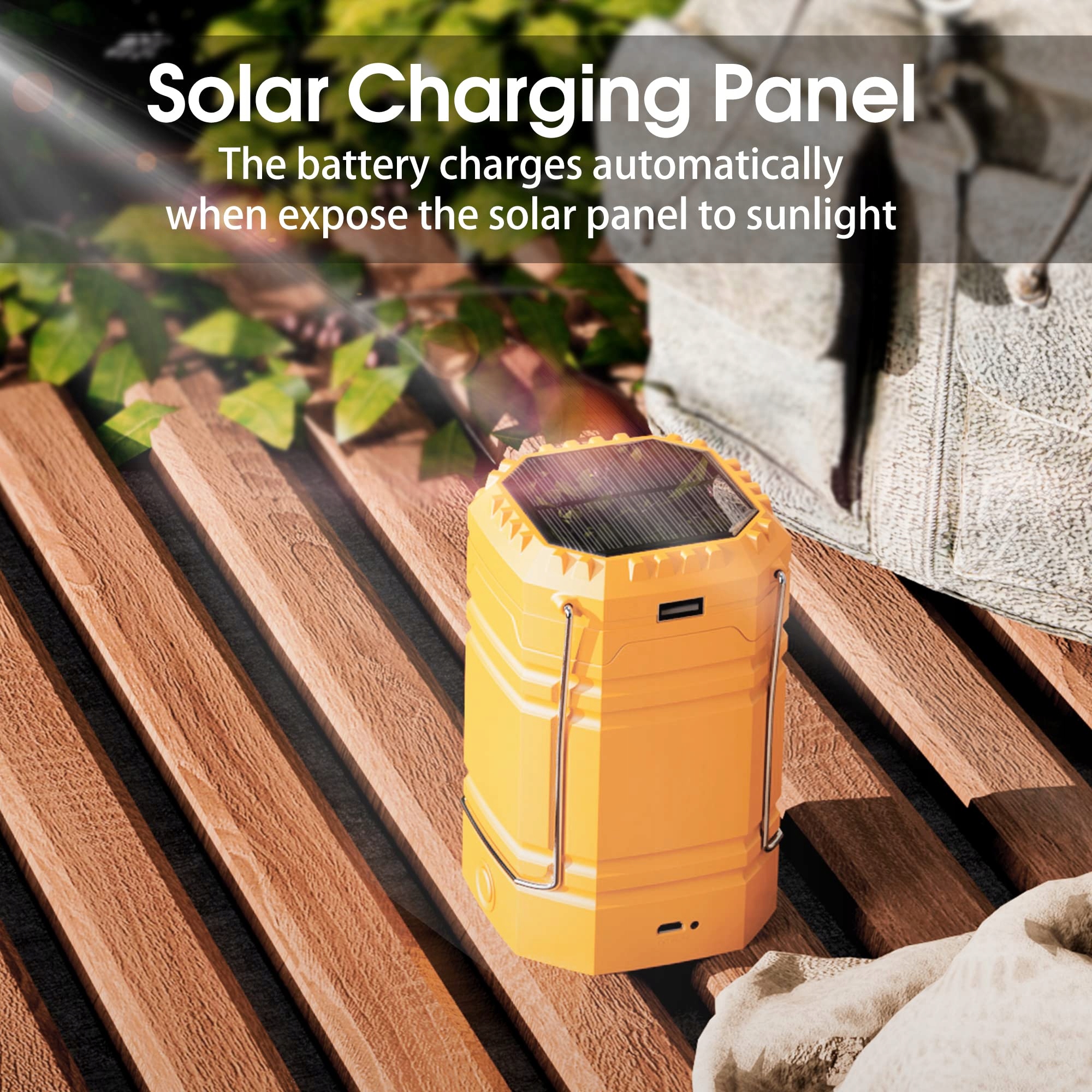 HANDKURBEL Solarowa Latarnia Campingowa LED Latarka Power Bank — miniatura 5