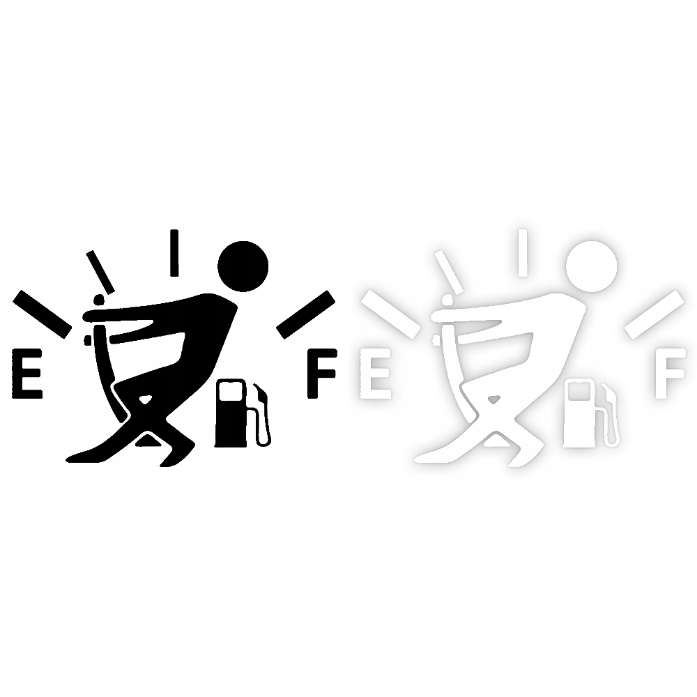 Naklejka na samochód NA WLEW PALIWA - Rower Wlepa - KOLOR