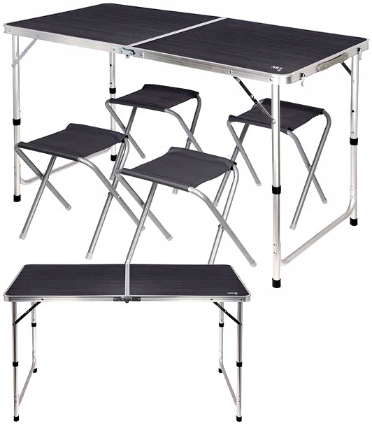 ZESTAW TURYSTYCZNY STÓŁ STOLIK SKŁADANY KEMPINGOWY 4 KRZESŁA SKŁADANE Producent 3M