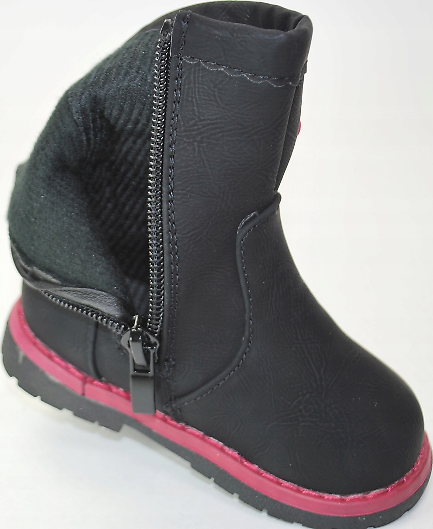 CZARNE DELIKATNIE OCIEPLANE BOTKI KOZAKI zamek r24 Bohater / Bajka brak