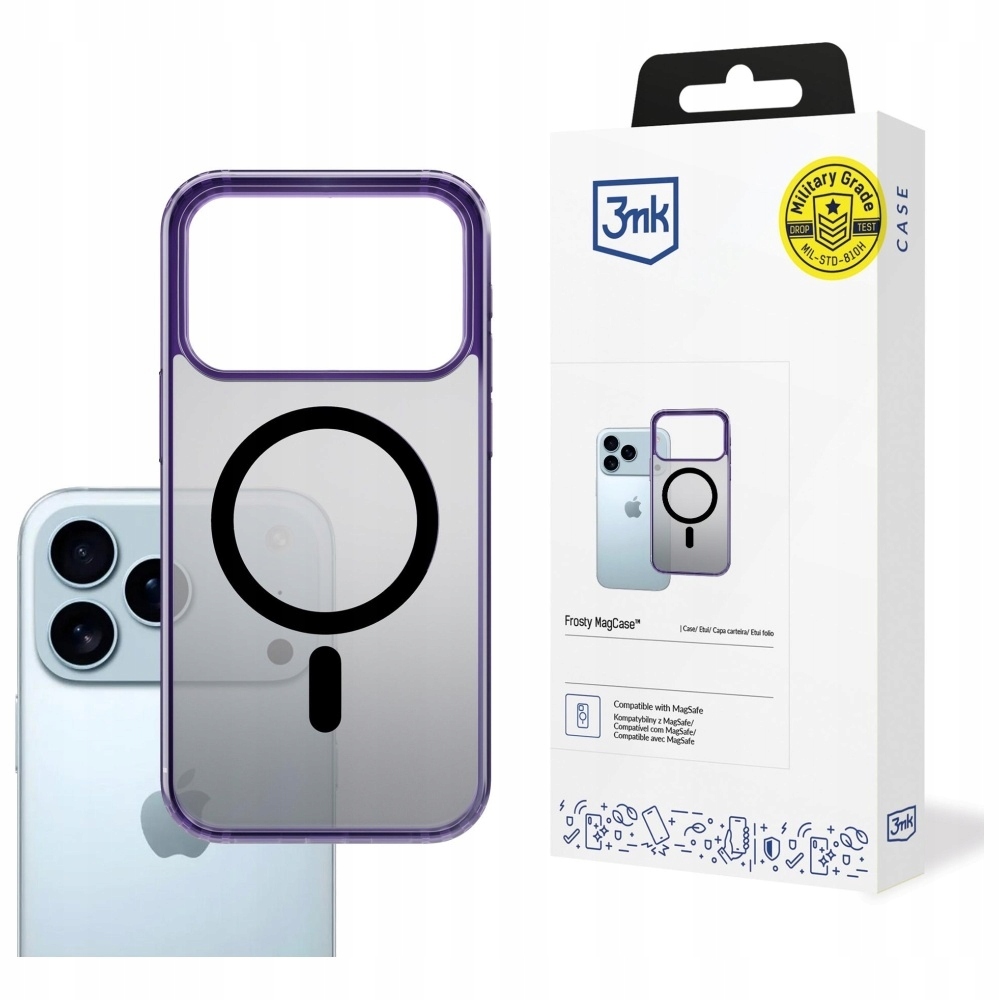 Etui 3mk Frosty MagCase na iPhone 17 Pro fioletowe 3mk Protection