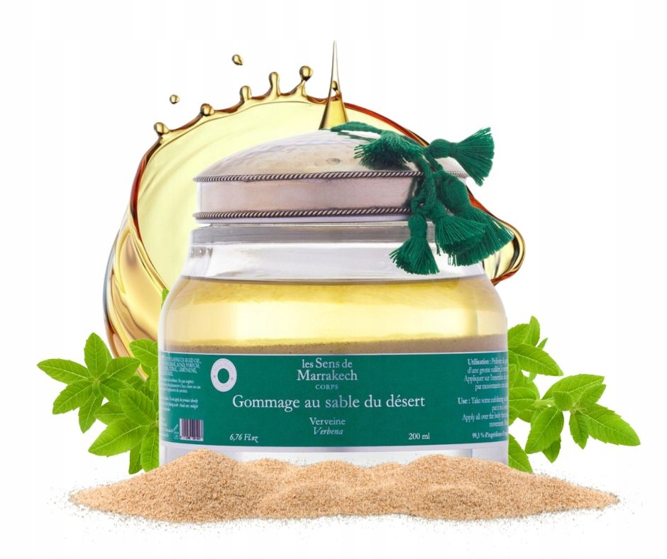 Tělový peeling s pískem Les Sens de Marrakech Verbena, 200 Ml