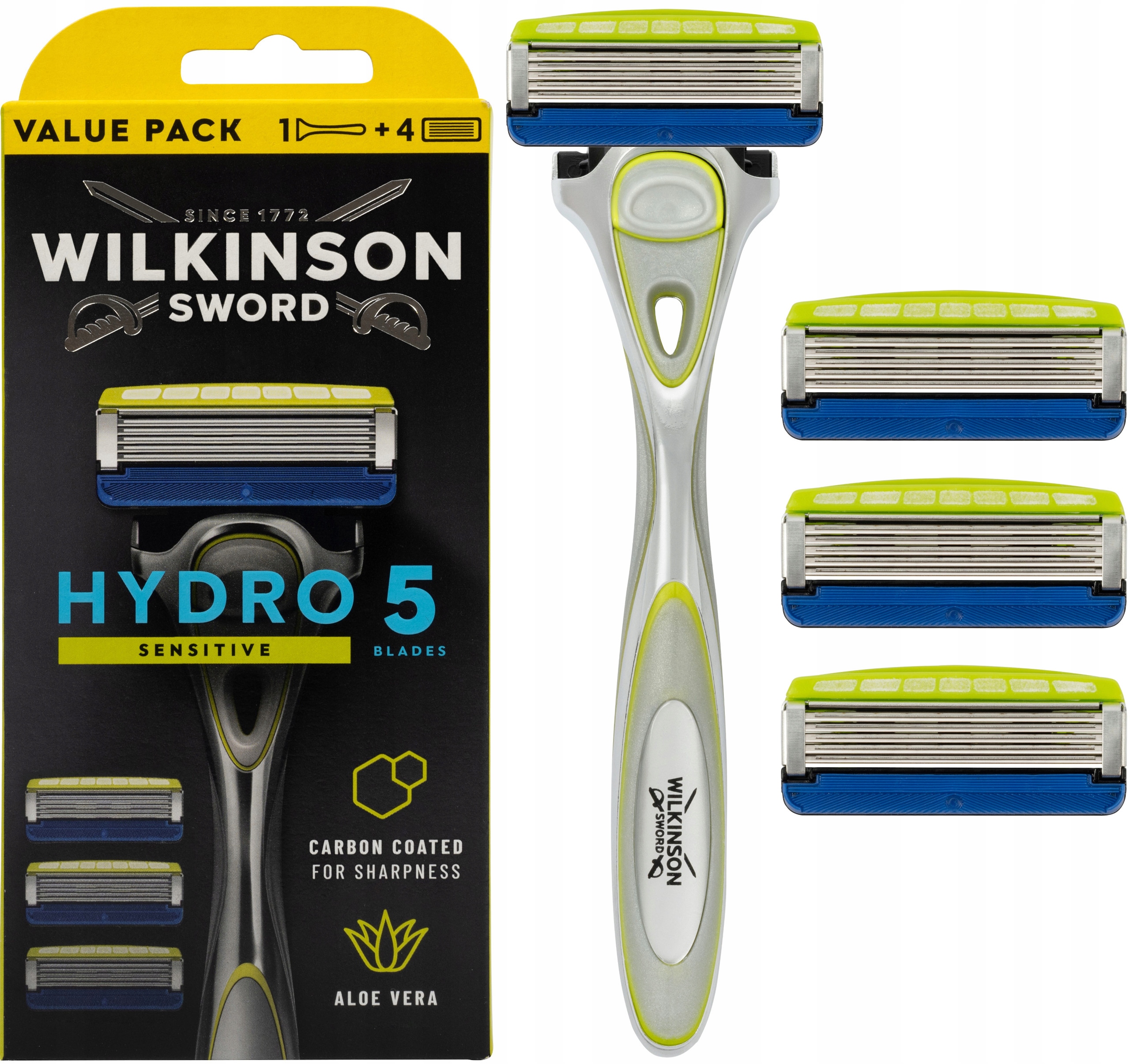 Zestaw do Golenia WILKINSON Hydro 5 Sensitive Hydrating 4x Wkłady + Rączka