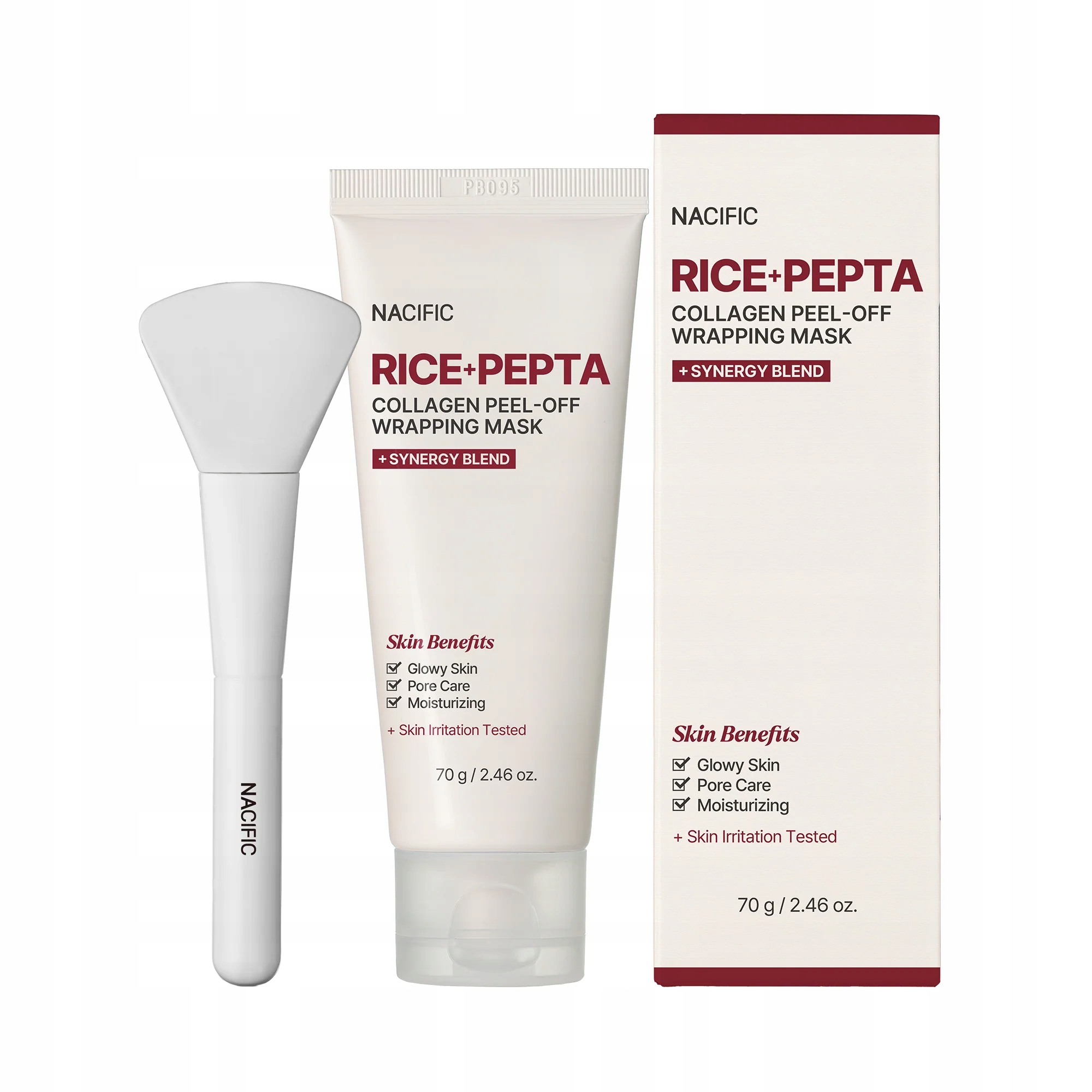 Nacific Maska Rice Pepta Collagen Wrapping Mask, slupovací, 70 g