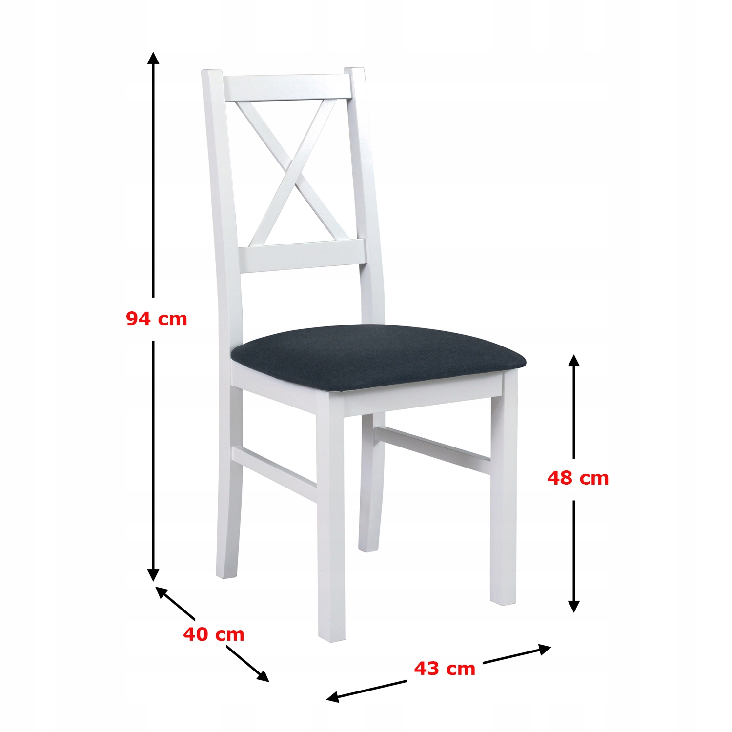 Раздвижной стол 70x120/160 + 4 дубовых стула LOFT Ширина сиденья 43 см