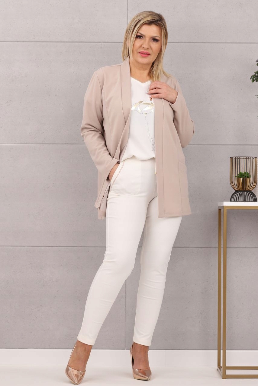 GŁADKA NARZUTKA ELEGANCKA LUŹNA POLSKI PRODUCENT DUŻE ROZMIARY Rozmiar XL