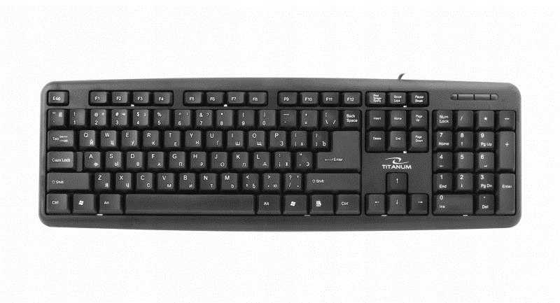 Klawiatura Titanum TKR101 (usb 2.0; (ru); kolor czarny)