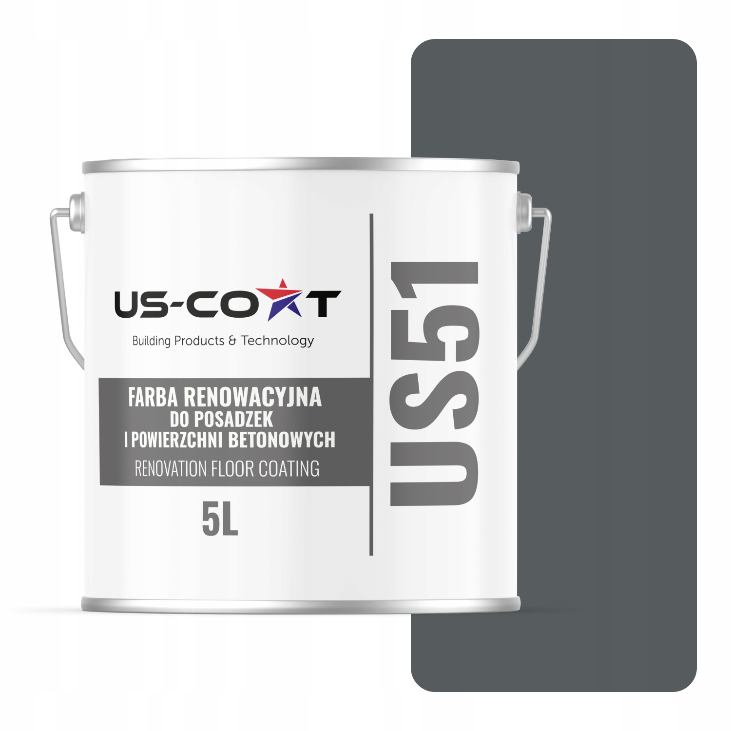 Farba Na Renováciu Betónových Podláh Garáže Šedá Bazaltová RAL7012 Polomatná 5 L