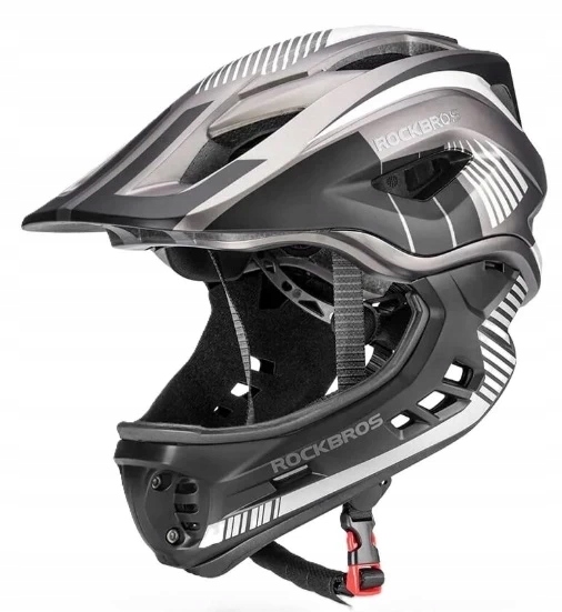 Přilba Fullface Rockbros TT-32SBTG šedo-černá, kolo, koloběžka S