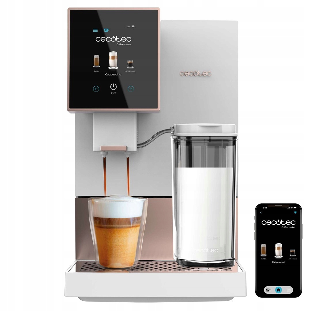 Kávovar Cecotec Cremmaet Compactccino Connected White Rose Automaty