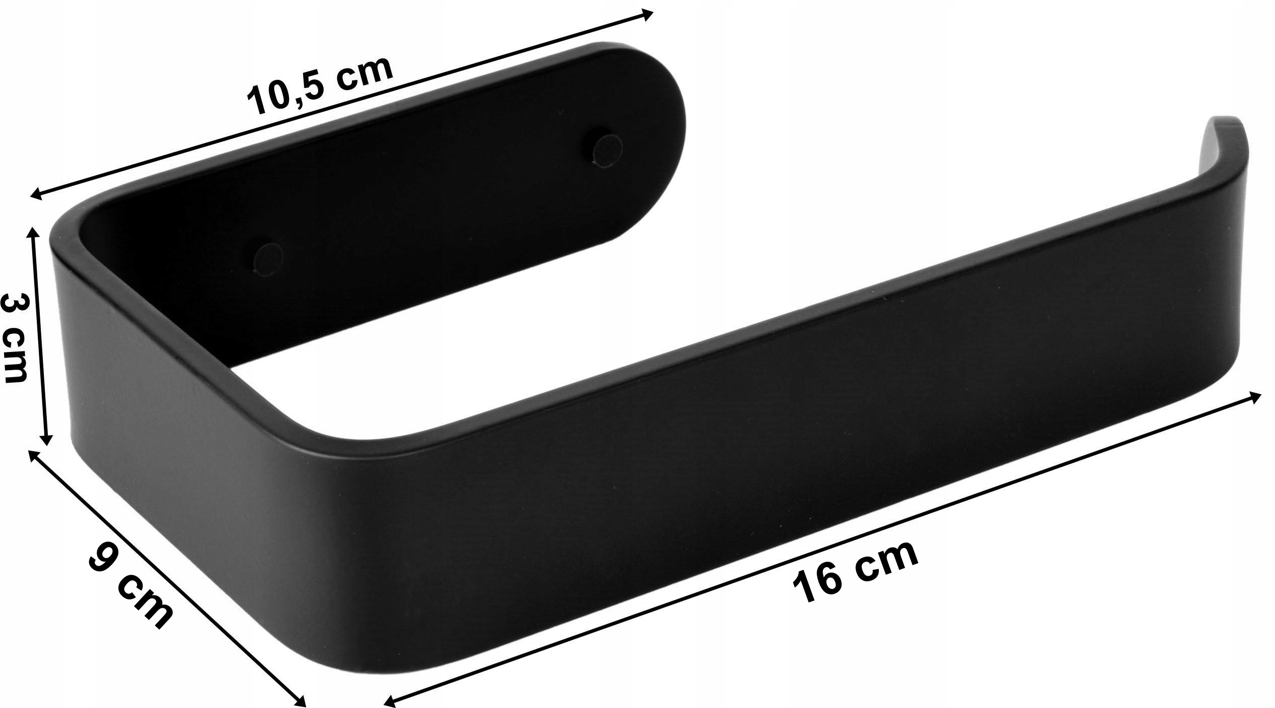 UCHWYT NA PAPIER TOALETOWY DO WC CZARNY MATOWY METALOWY LOFTOWY ŁAZIENKOWY Marka Gockowiak