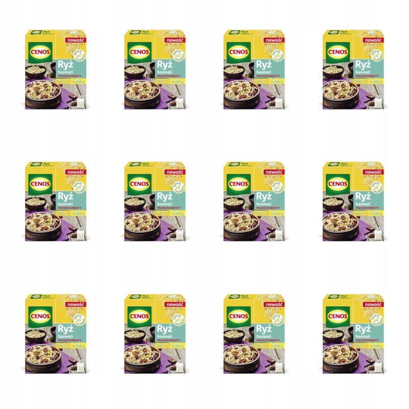 Cenos Rýže basmati celozrnná 4x100 g X12