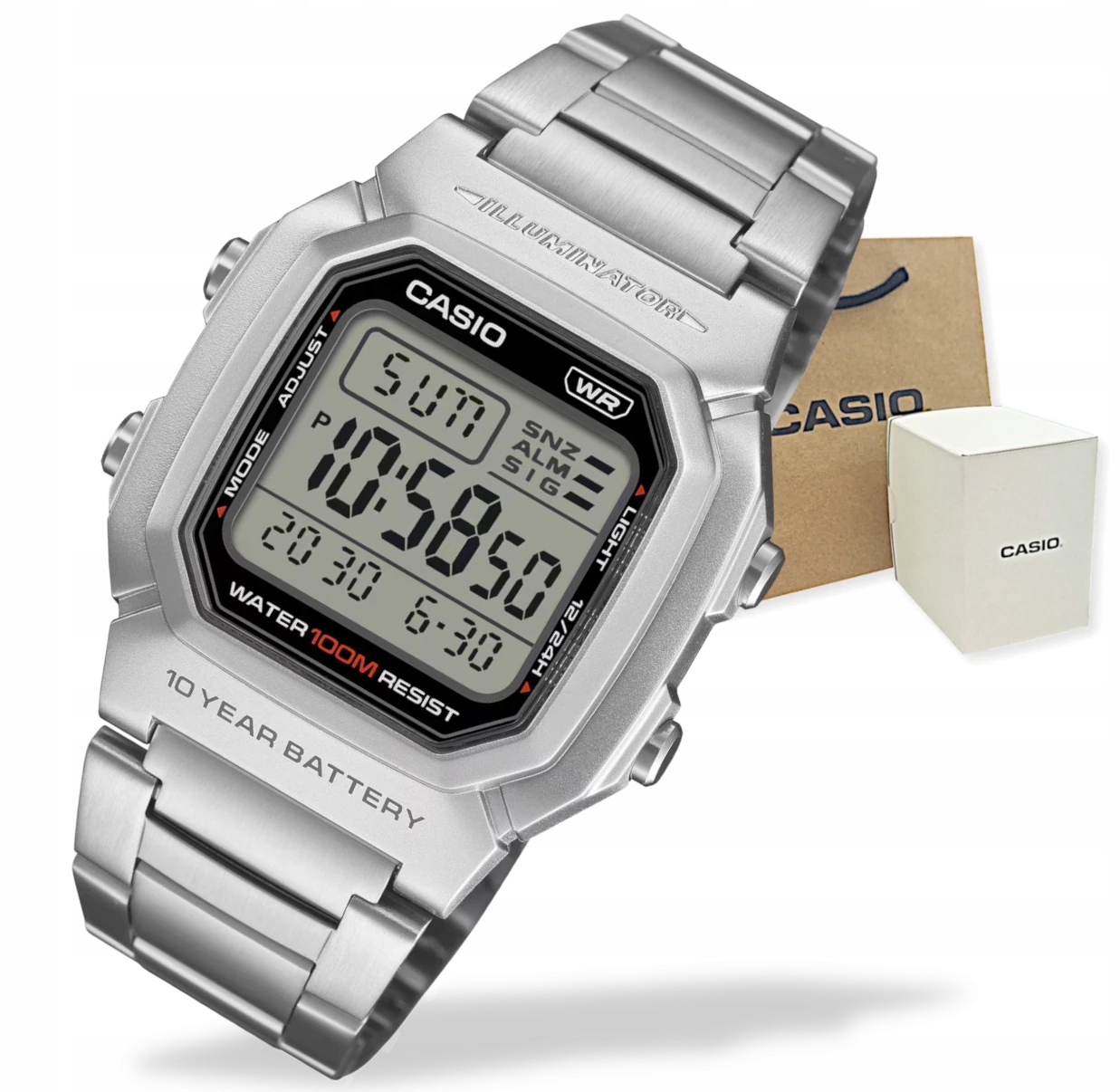 Nové sportovní hodinky Casio W-800H černé Gwar.3+3L Zibi WR100 +Box +Gravírování