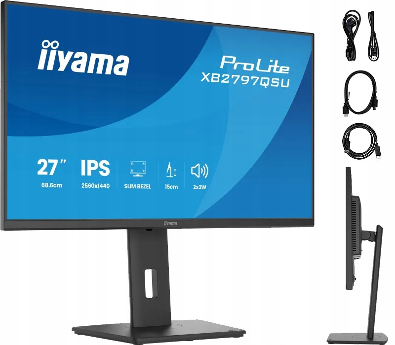 Monitor iiyama ProLite XB2797QSU-B1 27 Ips Wqhd Led 120Hz 1ms /2xHDMI, Dp/
