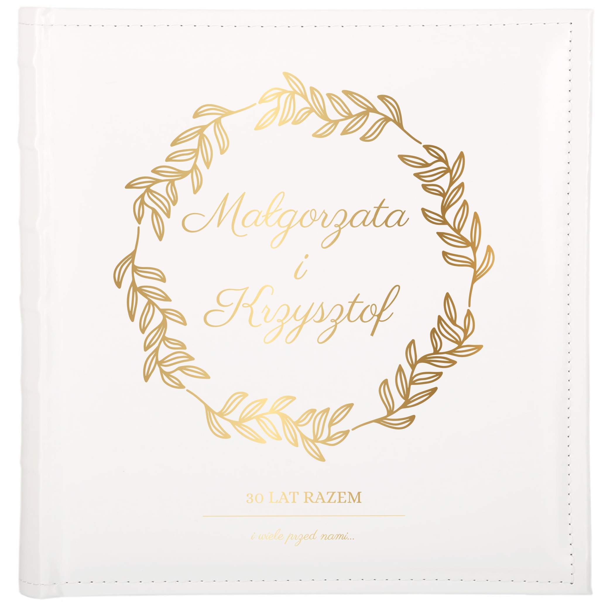 Velký fotoalbum na 30 karet Dárek Svatba Výročí Zlatý potisk