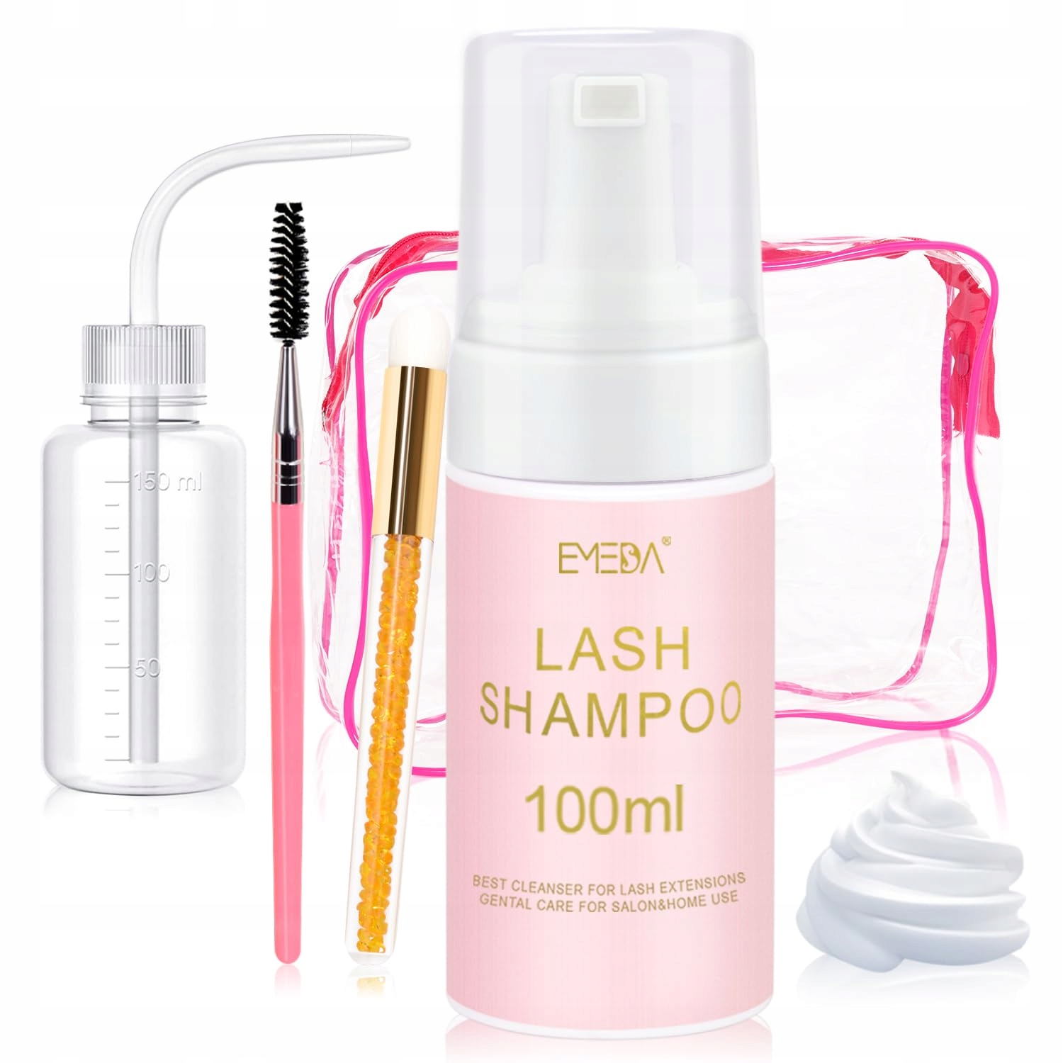 Emeda Šampon na řasy 100 ml s lahvičkou a kartáčkem na prodlužování řas