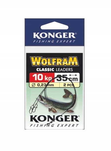 Przypon Wolfram Zielony 35cm/10KG 25OP X 2SZT 2603