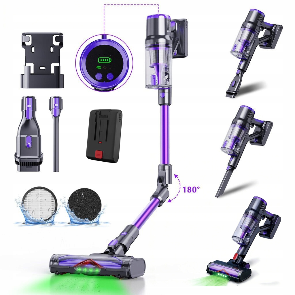 Odkurzacz pionowy bezprzewodowy do sierści zwierząt Blossom DSV112A 55000Pa