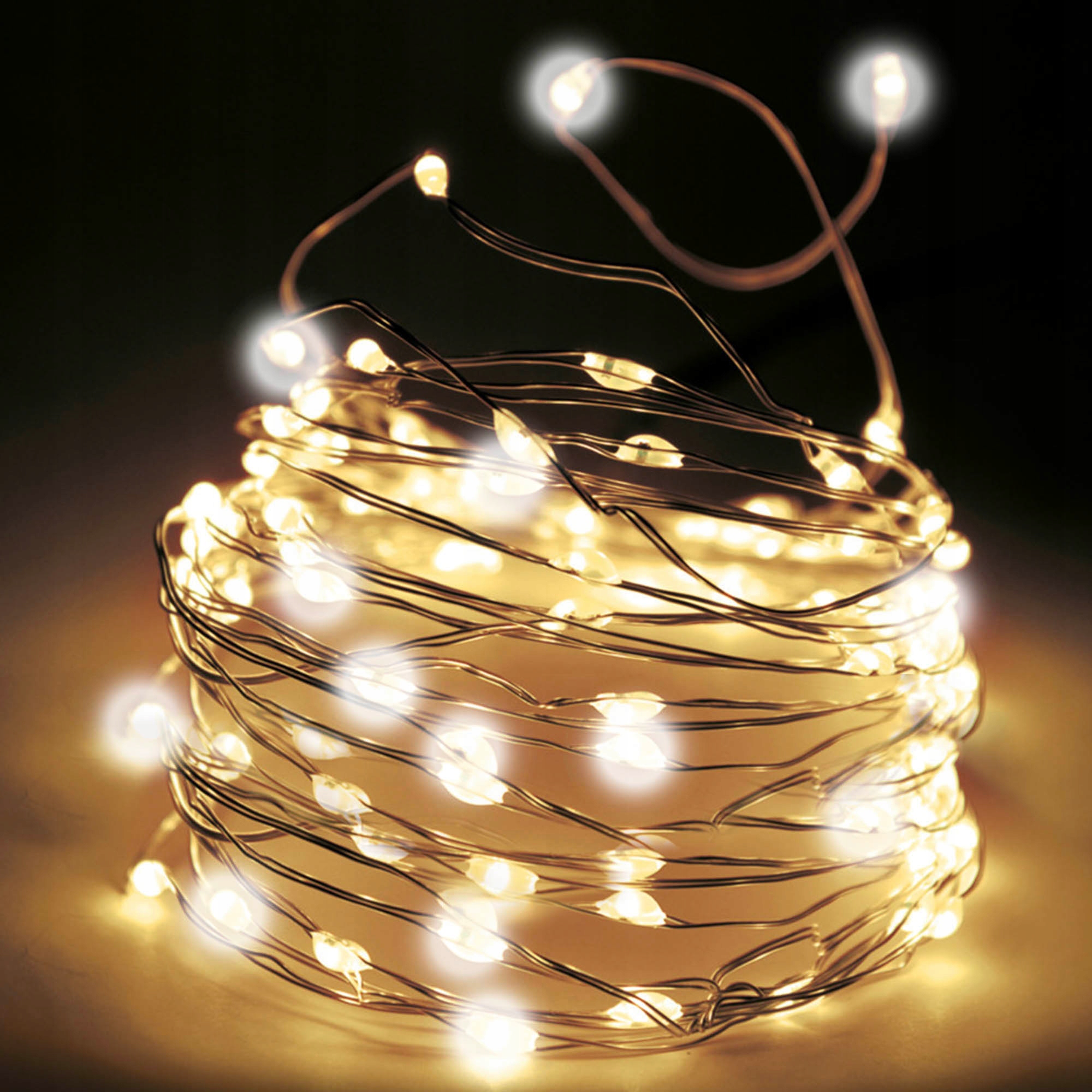 

Lampki Druciki Girlanda Baterie 100 Led Flash