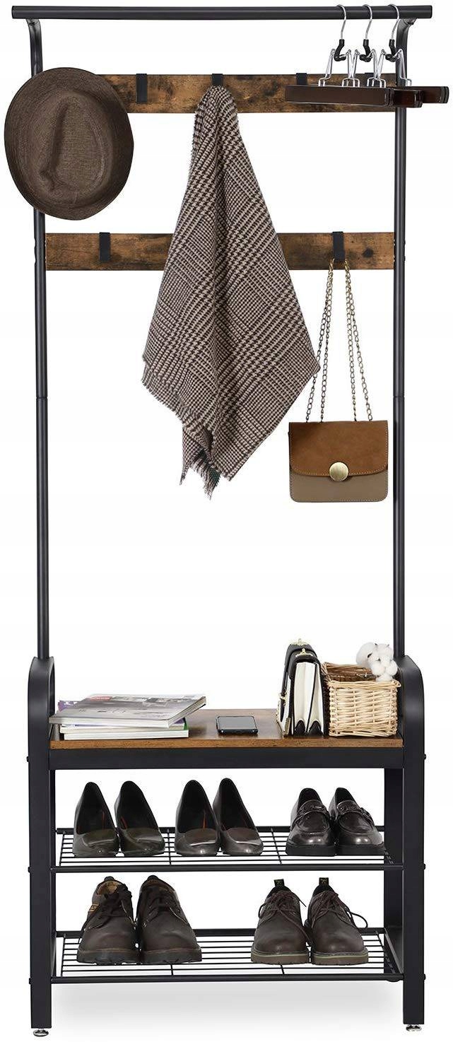 Kovový vešiak na oblečenie, šatňa, polička, skrinka