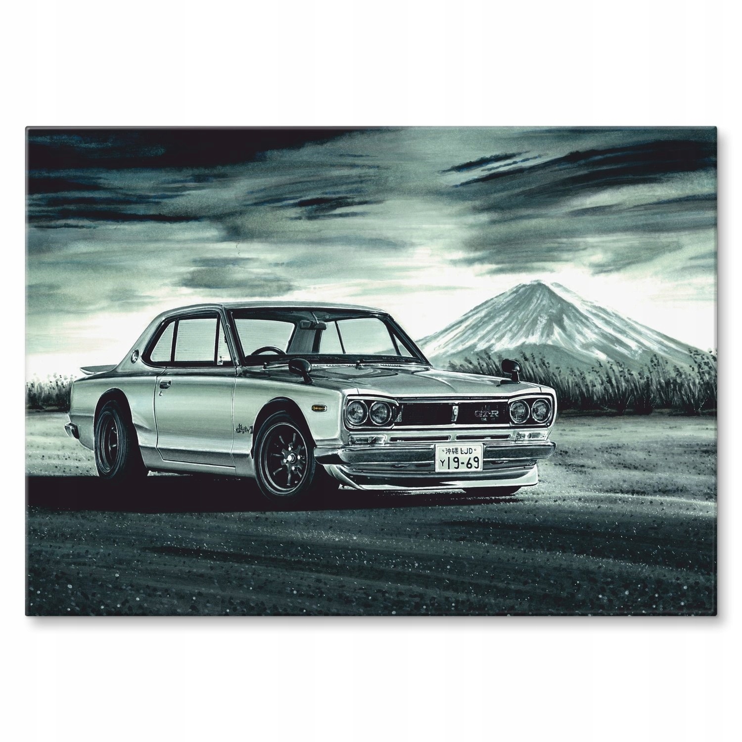 Kovový plakát 1971 Nissan Skyline Gt-r Dárek 42 x 59 cm