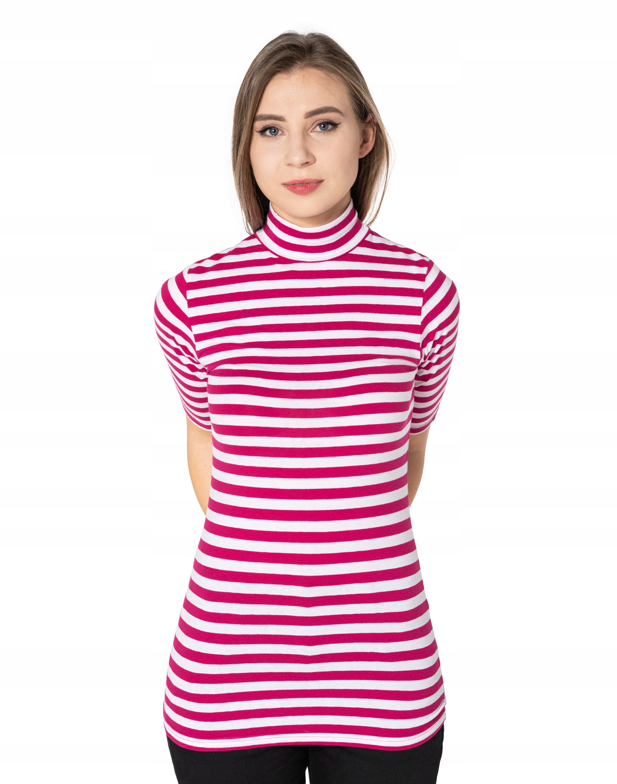 

Bluzka Damska Półgolf Damski Krótki Rękaw 082-03 M