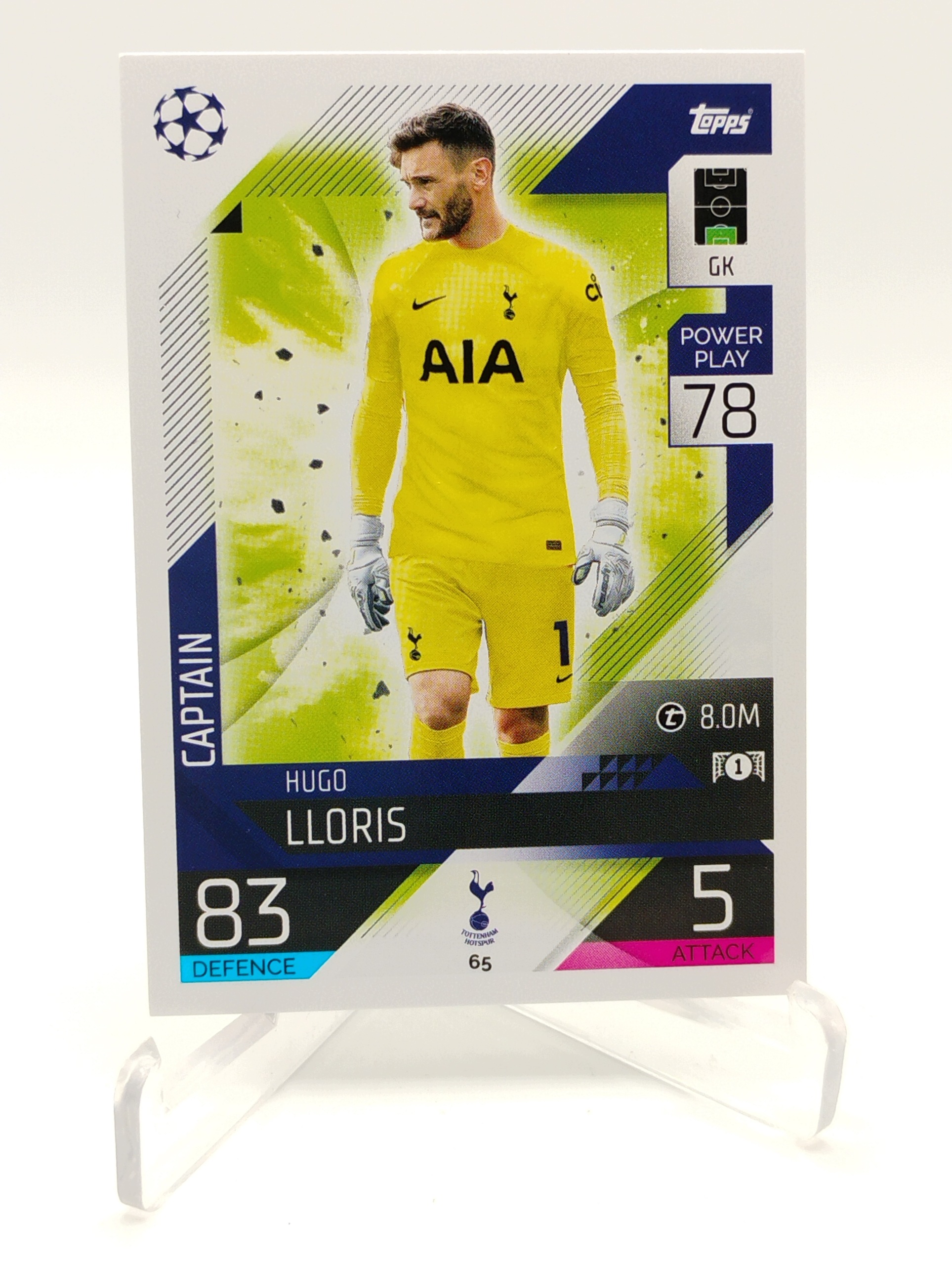 Topps Match Attax 2022-2023 Base Card 65 Hugo Lloris Tottenham