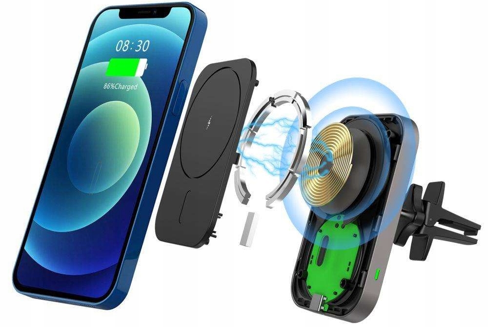 Držák Do Auta Bezdrátová Qi Nabíječka pro Magsafe pro Iphone 15W