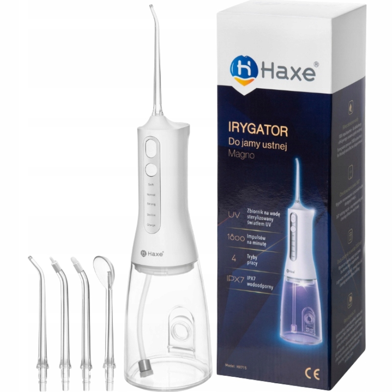 Irygator Dentystyczny Do Zębów Z Funkcją Uv Bezprzewodowy 4 Tryby 4 Dysze