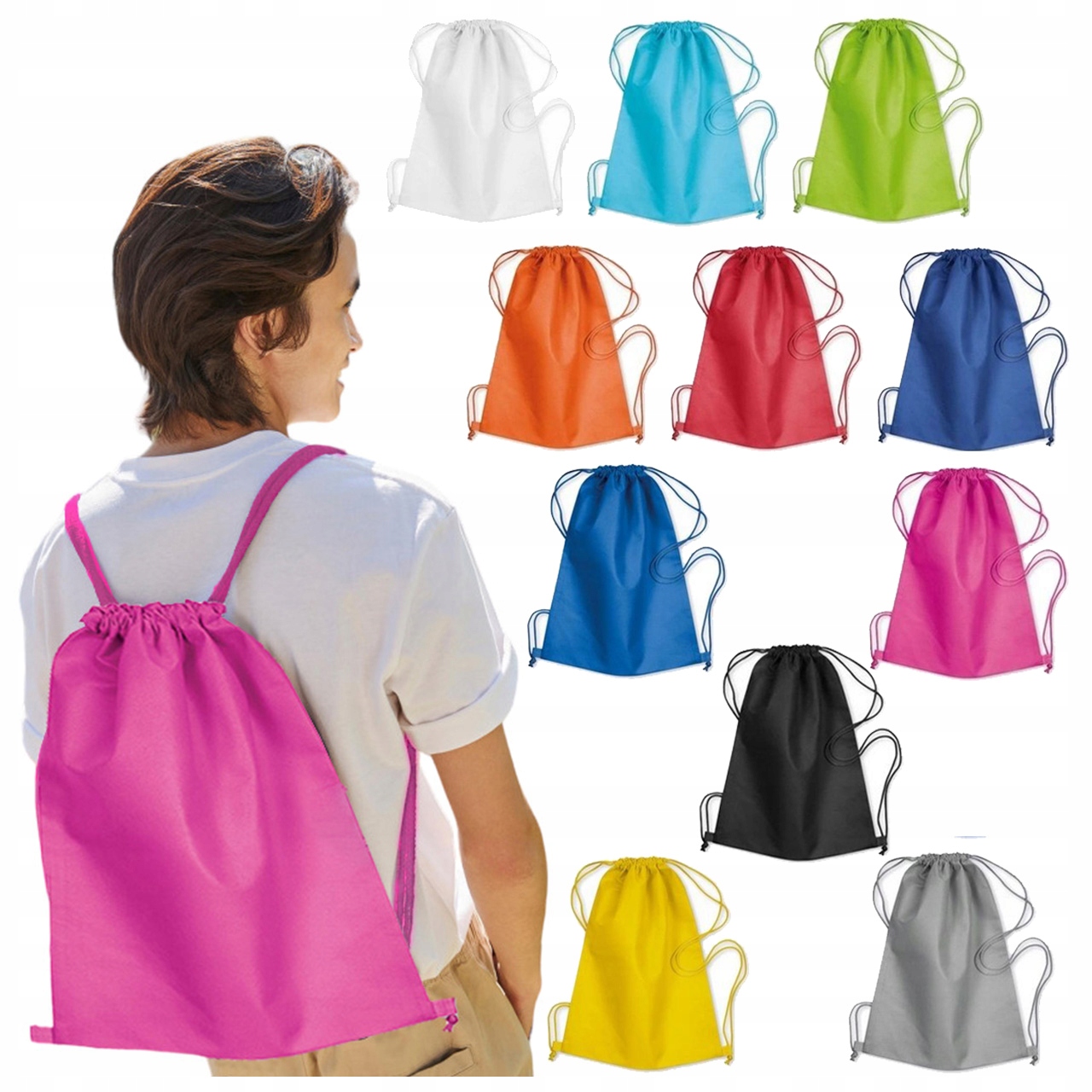 WOREK szkolny na buty kapcie WORKOPLECAK EKO PLECAK 11 kolorów