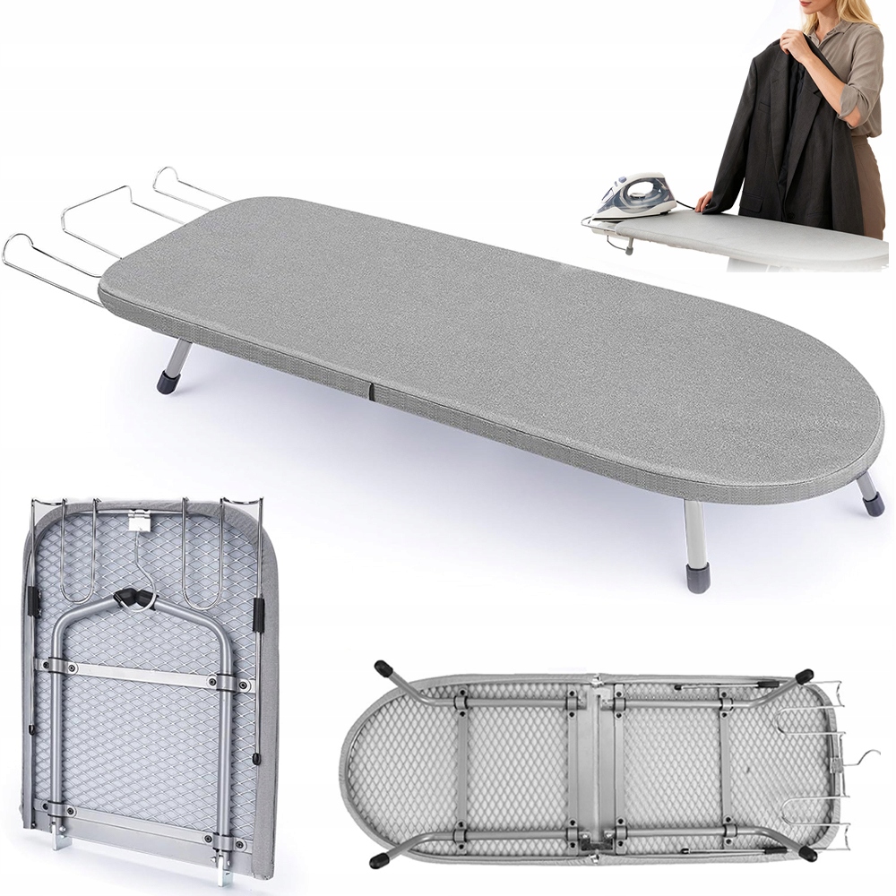 Levně Žehlicí Prkno Na Stole S Háčkem Pro Zavěšení, Skládací, 4 Nohy